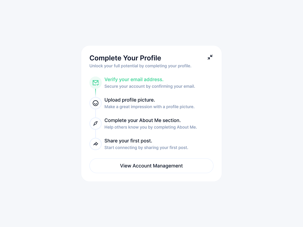 Complete Your Profile Design