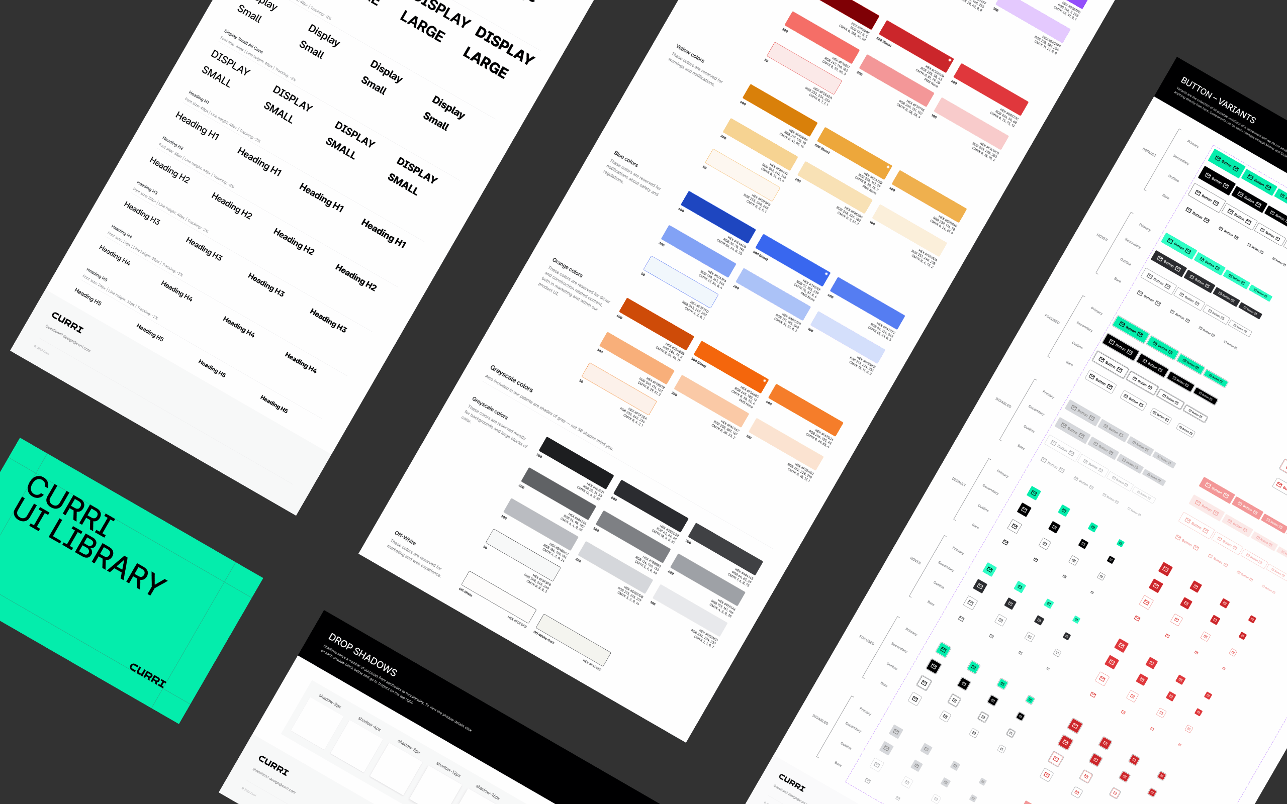 Curri | UI Library brand branding buttons design identity illustration inputs logo pattern library people typography ui ux web