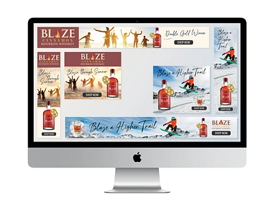 Banner Ads – Blaze Cinnamon Bourbon Whiskey ads banner ads branding design editorial design graphic design logo