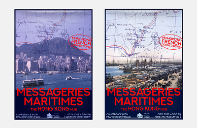 MESSAGERIES MARITIMES conference graphic design hong kong international relations maritime maritime museum maritime trade museum poster poster design typography