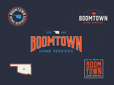 BoomTown Home Services Branding boomtown brand design brand identity branding design graphic design logo logo design oklahoma oklahoma city