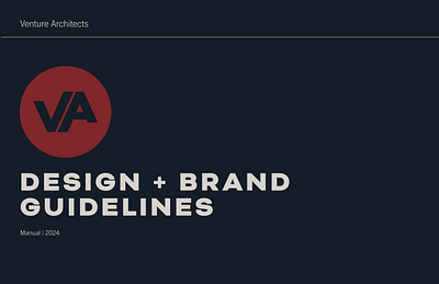 Venture Architects Brand Guidelines architecture branding architecture logo brand guidelines branding layout design logo design