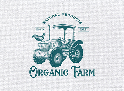 Organic farm vintage logo branding graphic design handdrawn illustration logo retro vintage logo