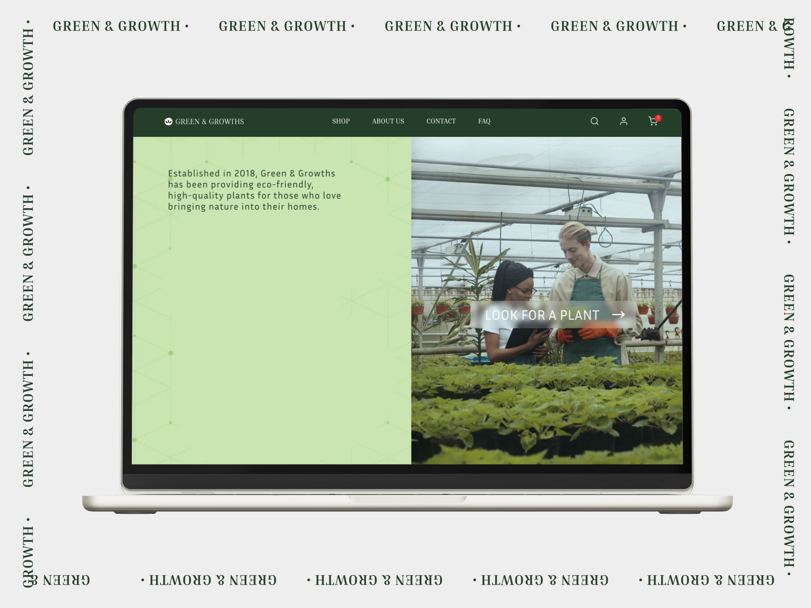 Example of Plants E-commerce Website