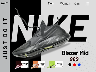 Nike Website UI Redesign graphic design ui