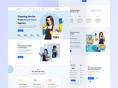 Cleaning Company Website cleaning company website figma landing page ui design ui ux ux design web design website ui design website design