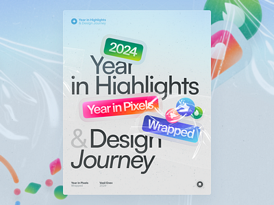 2024 🥳 Year in Pixels #WRAPPED 2024wrapped colorful design designwrapped graphic design inspiration interface modern new pink pixels post purple typeface typography ui ux web wrapped year