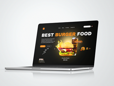 Kingburger Website Design burger website design food website interface design landing page restaurant website ui uiux user interface