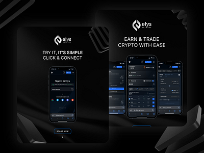 Social Media Carrossel for Elys Network app branding clean concept crypto design elys exchange flat mobile network simple webapp