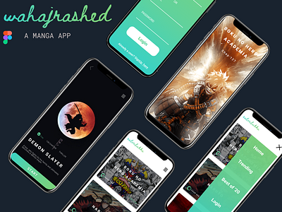 Manga App UI app design graphic design manga ui