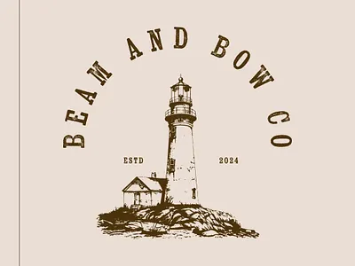 Day 31: Lighthouse Logo - Beam and Bow #dailylogochallenge brand identity branding dailylogochallenge graphic design logo