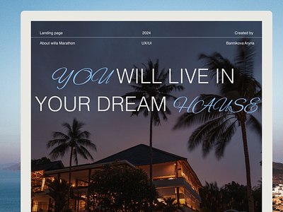 🌴 Dream Villa Landing Page 🌅 landingpage luxuryliving uxuidesign villa webdesign