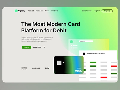 Vigopay - Financial Platform branding commercial debit card crad dashboard debit debit card design fintech landing page landing page ui product design transaction ui ui design ux ux design uxui vigotech visa webdesign