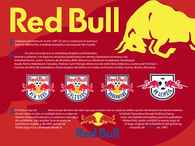 Infografía Red Bull branding design graphic design logo typography vector