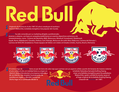 Infografía Red Bull branding design graphic design logo typography vector