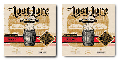 Lost Lore Tequila Labels Illustrated by Steven Noble artwork branding design engraving etching illustration illustrator ink line art scratchboard steven noble tequila woodcut