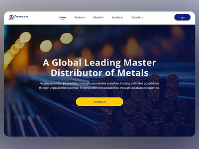 Web Design for Steel Industrial Company business company construction fabrication factory industrial industry infrastructure landing page landing ui landing ux manufacture manufacturing material metal metallurgy steel web web design website