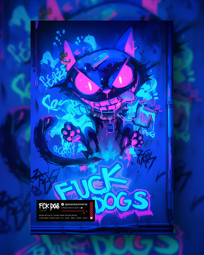 [FCK DGS 0058] ai branding cat daliy design illustration poster print