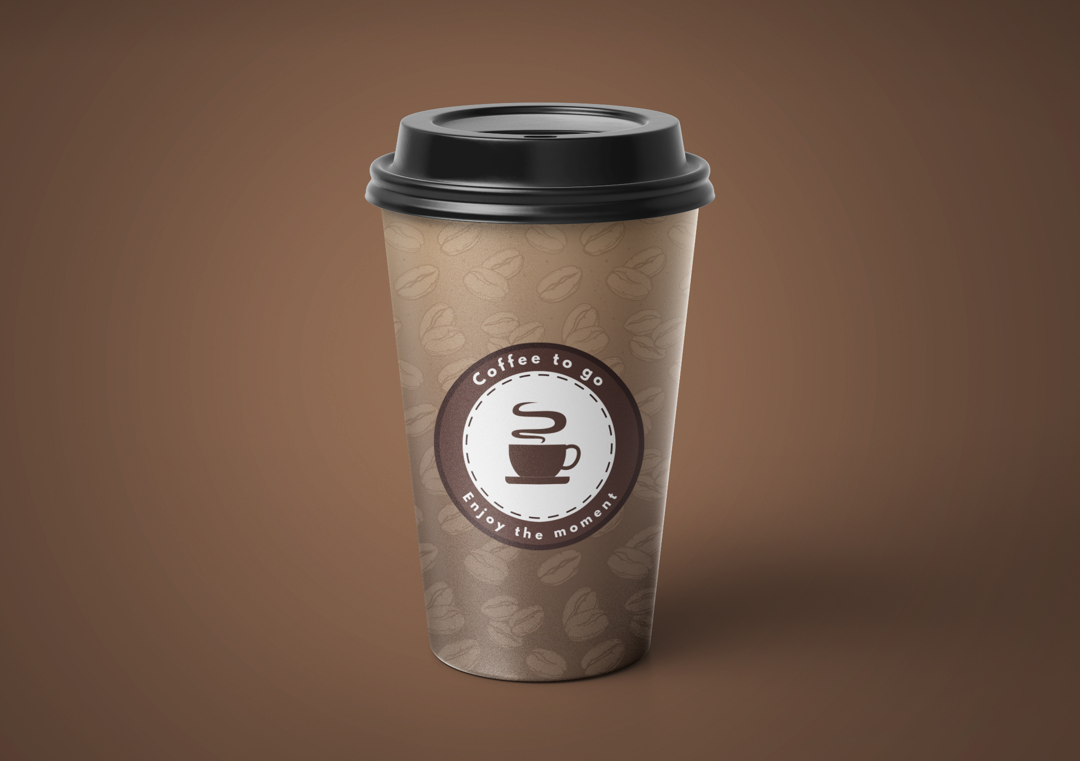 Example of Paper Coffee Cup Label Packaging Design
