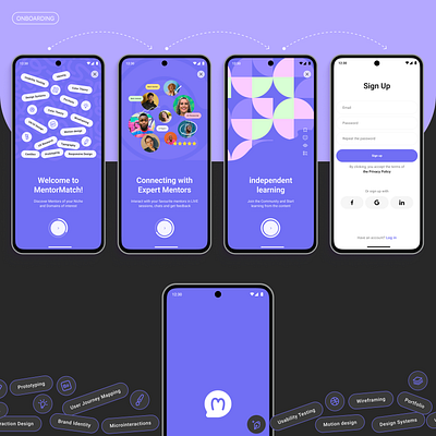 A Mentoring App Concept | Onboarding Animation animation graphic design mobile app mobile design motion graphics ui ux