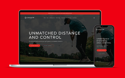 Oncore Golf Homepage Concept branding golf graphic design ui web design