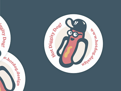 Hot Dog Stickers circle fun hot dog hot dogs packaging quirky retro sticker stickers