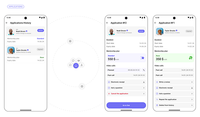 A Mentoring App Concept | Order History mobile app mobile design ui ux