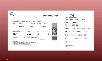 Boarding pass (Day 24 daily UI) airline boarding pass bodypass dailyui design ticket ui ux