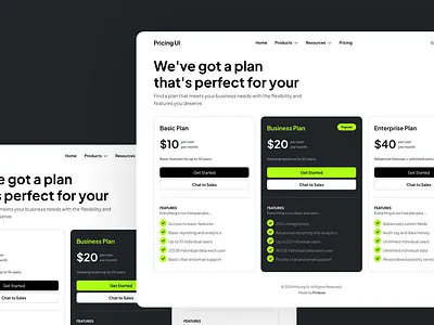 Modern SaaS Pricing UI Design typography