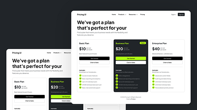 Modern SaaS Pricing UI Design typography