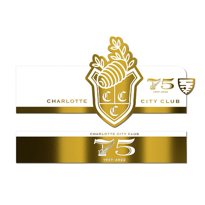 Charlotte City Club Cigar Band 3d branding cigar cigar design design graphic design packaging product design