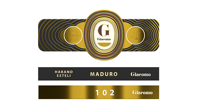 Giacomo Cigar Bands 3d branding cigar cigar design design graphic design packaging product design