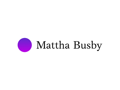 Mattha Busby Journalist Logo Typography Serif Font Branding author blog brand branding design font graphic design illustration journalist logo minimal name serif type typography vector visual identity writer