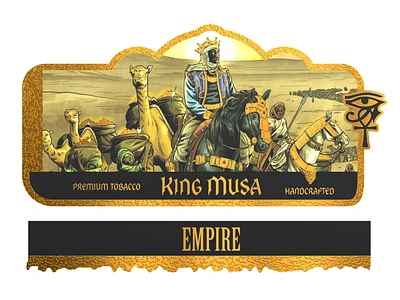 King Musa Cigar Band 3d branding cigar cigar design design graphic design packaging product design