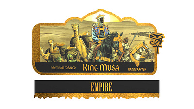 King Musa Cigar Band 3d branding cigar cigar design design graphic design packaging product design