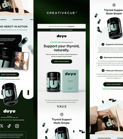 Duyu Care Email Design via. creativecue.co campaigns d2c design duyu care email design email marketing healthcare healthcare logo logo marketing mobile ui ui vitamins