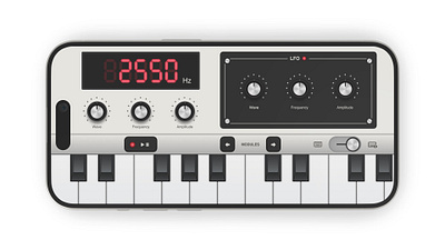 iOS Pocket Synthesizer app app design design ios retro ui