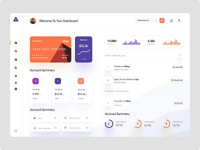 Fatehi - FInance App Dashboard UI Template admin panel app dashboard dashboard dashboard design dashboard ui data analytics design finance finance dashboard homepage product design saas dashboard statistics ui design web web design