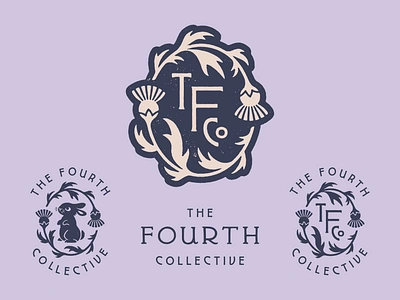 The Fourth Collective Brand alternative medicine brand design branding bunny custom typography ex libris flower garden herbal lactation lettering logo design milk thistle monogram motherhood rabbit renaissance stamp