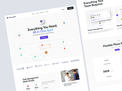 Channable Saas Task Management Platform agency ai daily design digital elementor framer landing management marketing page platform project saas software task ui webflow website wordpress