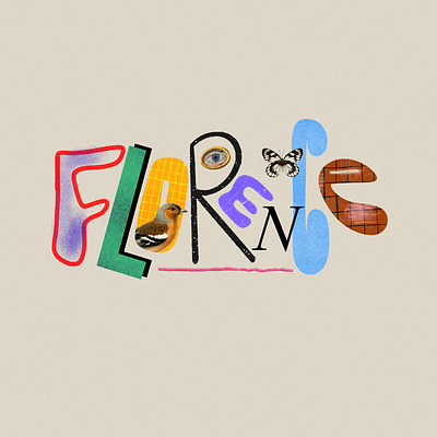 Florence- Collage Lettering retro mood