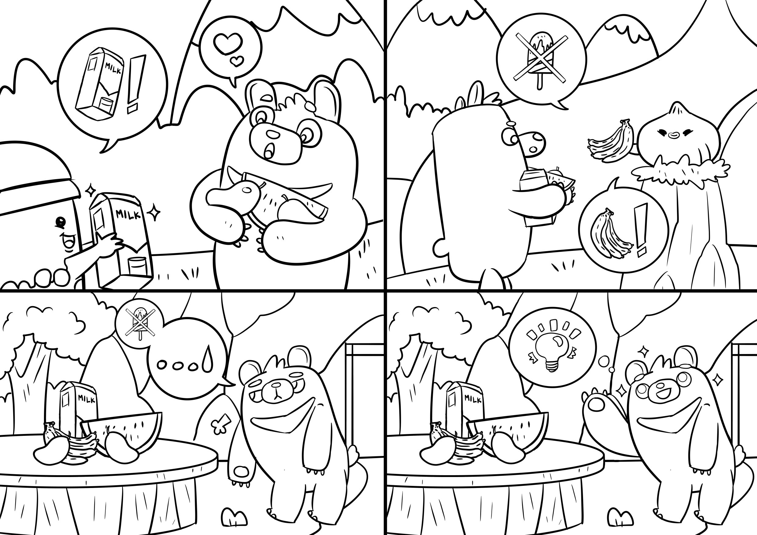 Example of Colorfull Comic Strip Commissions