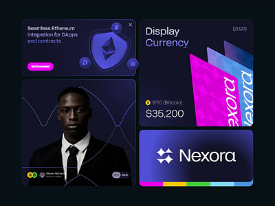 Nexora : Blockchain - Visual Identity animation blockchain brand brand book brand guideline branding card design crypto graphic design identity design logo logo animation logo design motion graphic supergraphic visual branding visual identity web3 web3 branding web3 logo