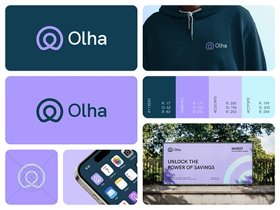 Olha - Logo Design Concept brand identity branding circle concept creative design designer portfolio fintech invest logo logo designer modern money payment place rising saas savings startup transaction