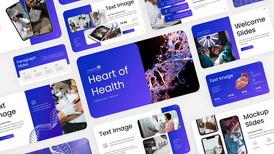 Heart of Health Presentation branding clinic design doctor elegant graphic design health healthy hospital nurse powerpoint presentation template