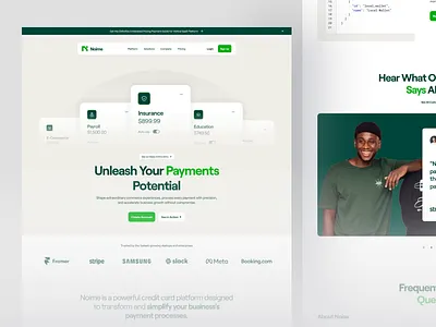 Noime - Landing Page animation clean design figma finance financial fintech landing page motion graphics ui uidesign ux uxdesign web web design website