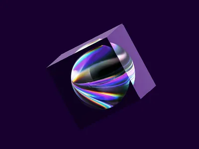 Animated 3D Glass Cube 3d animation business crypto graphic design motion graphics spline startup ui webdesign webflow website