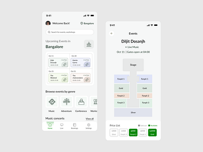 BookIT - A convenient way to find and book tickets for events designforevents eventbookingapp ticketbooking uiinspiration uiuxdesign userexperience