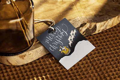 Royal Roost Holiday Tag graphic design hand lettering hang tag illustration procreate