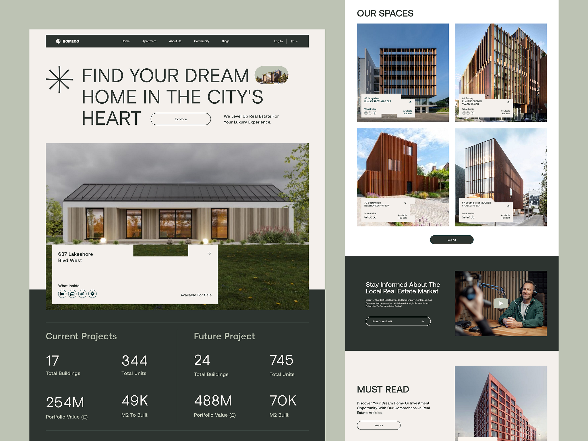 Homeco Real Estate Project. app app design application branding dashboard design dashbord design home page https:dribbble.comtagsdashboard landing page ui mobile app design project property real estate sajon ui ux ux ui design web design web designer
